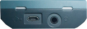 Earphone jack and USB Micro-B port
