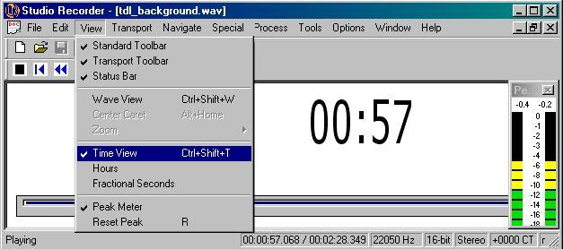 Image of Studio Recorder Time View